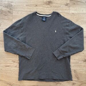 Polo by Ralph Lauren Men's Charcoal Long Sleeve Tee